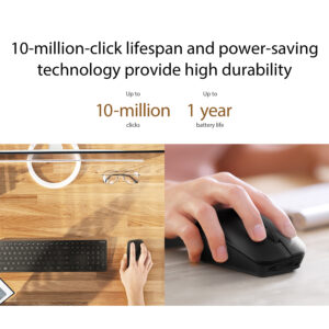 ASUS MD200 /BK mouse Office Ambidextrous RF Wireless + Bluetooth