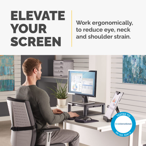 Fellowes Premium Monitor Riser Graphite Fellowes Premium Monitor Riser Graphite