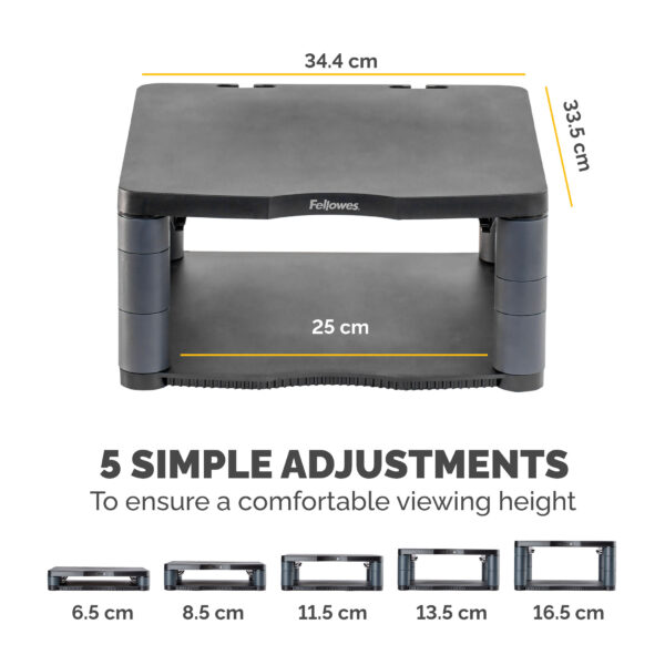 Fellowes Premium Monitor Riser Graphite Fellowes Premium Monitor Riser Graphite