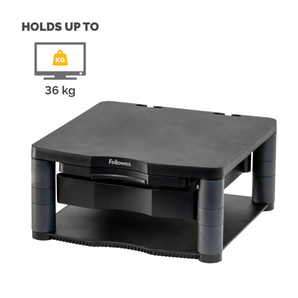 Fellowes Computer Monitor Stand with 3 Height Adjustments - Premium Fellowes Computer Monitor Stand with 3 Height Adjustments - Premium