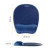 Fellowes Memory Foam Mouse Pad/Wrist Rest Sapphire Fellowes Keyboard Wrist Rest - Memory Foam Wrist Rest - Ergonomic