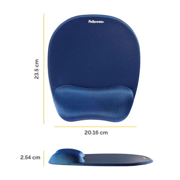 Fellowes Memory Foam Mouse Pad/Wrist Rest Sapphire Fellowes Keyboard Wrist Rest - Memory Foam Wrist Rest - Ergonomic