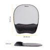 Fellowes Mouse Mat Wrist Support - Memory Foam Mouse Pad with Soft Fellowes Mouse Mat Wrist Support - Memory Foam Mouse Pad with Soft