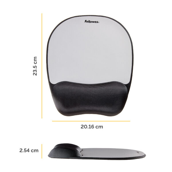 Fellowes Mouse Mat Wrist Support - Memory Foam Mouse Pad with Soft Fellowes Mouse Mat Wrist Support - Memory Foam Mouse Pad with Soft