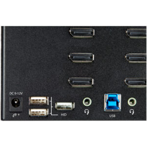 StarTech.com 2 Port Quad Monitor DisplayPort KVM Switch - 4K 60Hz UHD