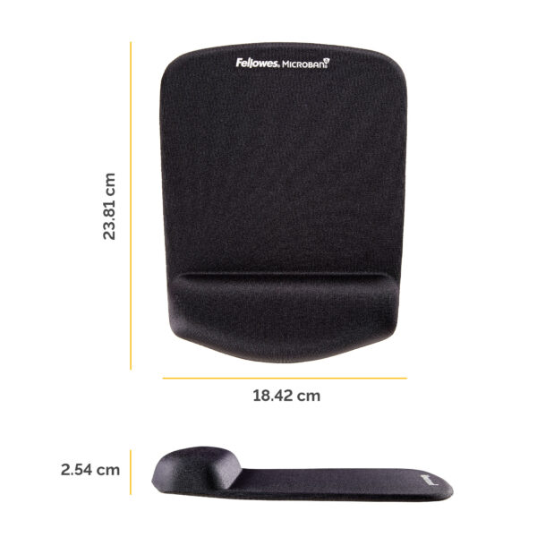 Fellowes Mouse Mat Wrist Support - PlushTouch Mouse Pad with Non Slip Fellowes Mouse Mat Wrist Support - PlushTouch Mouse Pad with Non Slip