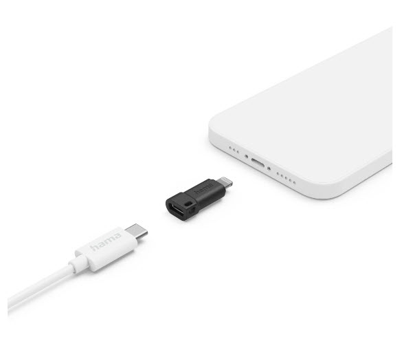 Hama 00201734 lightning cable Black