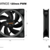 be quiet! Light Wings 120mm ARGB PWM Fan Black 3 Pack
