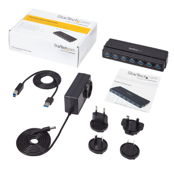 StarTech.com 7-Port USB 3.0 Hub - Desktop~7-Port USB 3.0 Hub (5Gbps)