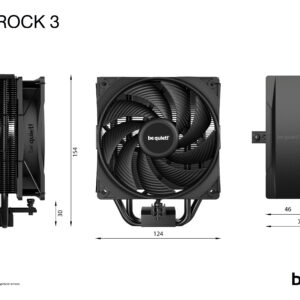 be quiet! Pure Rock 3 Black Processor Air cooler 12 cm 1 pc(s)