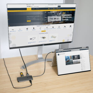 StarTech.com USB C Multiport Adapter, 4K 60Hz HDMI Video, 3 Port