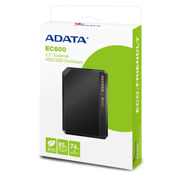 ADATA EC600-BCBK storage drive enclosure HDD/SSD enclosure Black 2.5"