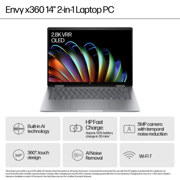 HP ENVY x360 14-fa0009na AMD Ryzen™ 5 8640HS Hybrid (2-in-1) 35.6 cm HP ENVY x360 14-fa0009na AMD Ryzen™ 5 8640HS Hybrid (2-in-1) 35.6 cm