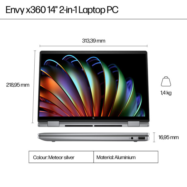 HP ENVY x360 14-fa0009na AMD Ryzen™ 5 8640HS Hybrid (2-in-1) 35.6 cm HP ENVY x360 14-fa0009na AMD Ryzen™ 5 8640HS Hybrid (2-in-1) 35.6 cm