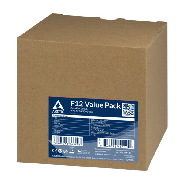 ARCTIC F12 - 120 mm Standard Case Fan ARCTIC F12 - 120 mm Standard Case Fan