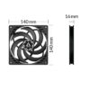 ARCTIC P14 Slim PWM PST Pressure-optimised 140 mm PWM Fan with ARCTIC P14 Slim PWM PST Pressure-optimised 140 mm PWM Fan with