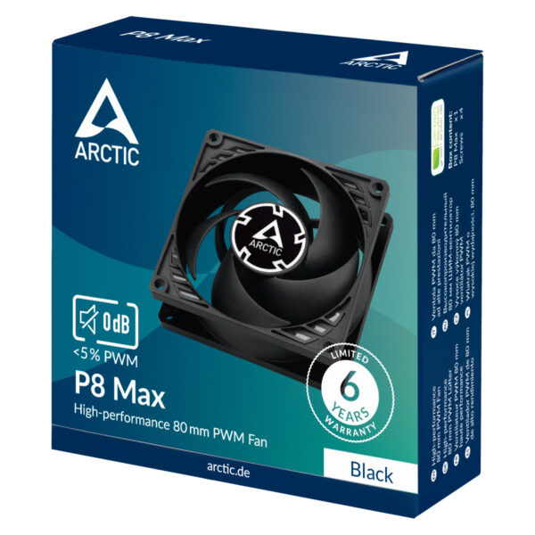 ARCTIC P8 Max - High-Performance 80 mm PWM Fan ARCTIC P8 Max - High-Performance 80 mm PWM Fan