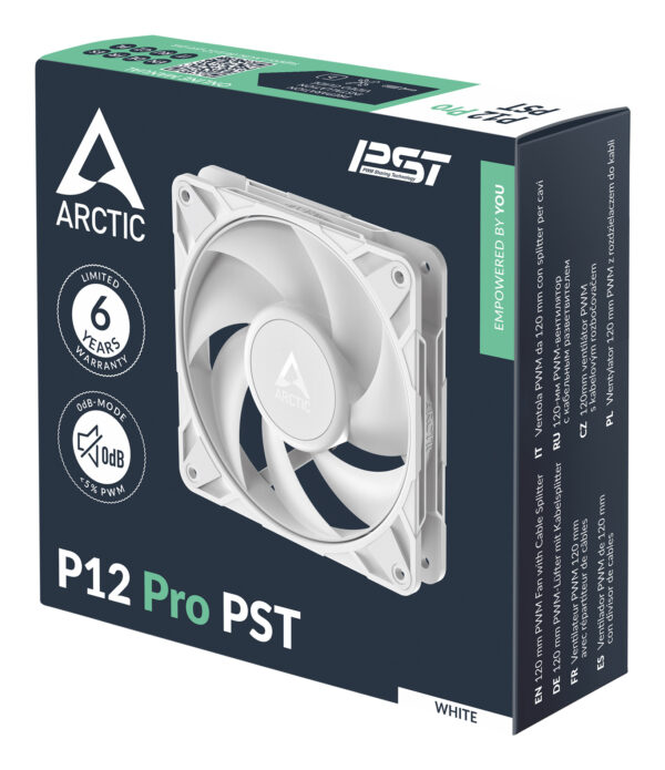 ARCTIC Freezer P12 Pro PST (White) - 120 mm PWM Fan with Cable