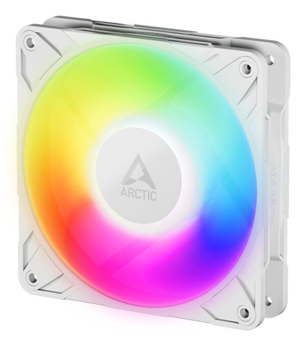 ARCTIC Freezer P12 Pro A-RGB (White) - 120 mm A-RGB PWM Fan with ARCTIC Freezer P12 Pro A-RGB (White) - 120 mm A-RGB PWM Fan with