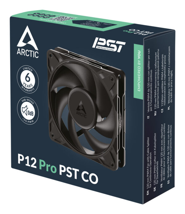 ARCTIC Freezer P12 Pro PST CO - 120 mm PWM Fan with Cable Splitter ARCTIC Freezer P12 Pro PST - 5 Pack - 120 mm PWM Fan with Cable