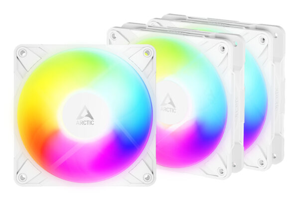 ARCTIC Freezer P12 Pro Reverse A-RGB (White) - 3 Pack - 120 mm A-RGB ARCTIC Freezer P12 Pro Reverse A-RGB (White) - 120 mm A-RGB PWM Fan