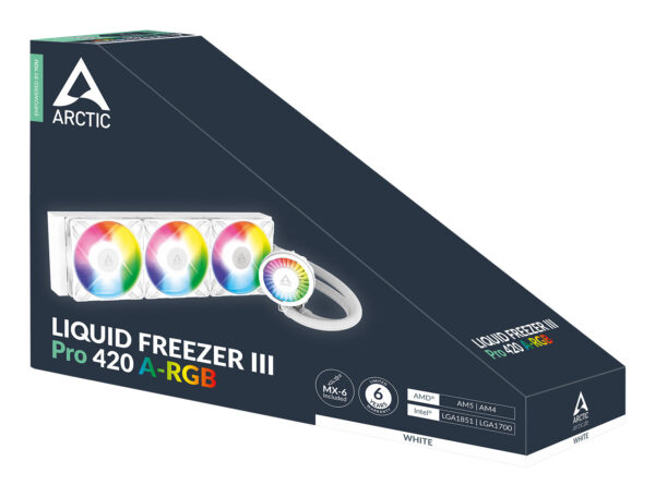 ARCTIC Liquid Freezer III Pro 420 A-RGB (White) - Multi Compatible ARCTIC Liquid Freezer III Pro 420 A-RGB (White) - Multi Compatible