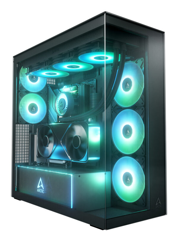 ARCTIC Xtender VG (Mirror Black) Premium E-ATX PC Case with Vertical ARCTIC Xtender VG (Mirror Black) Premium E-ATX PC Case with Vertical