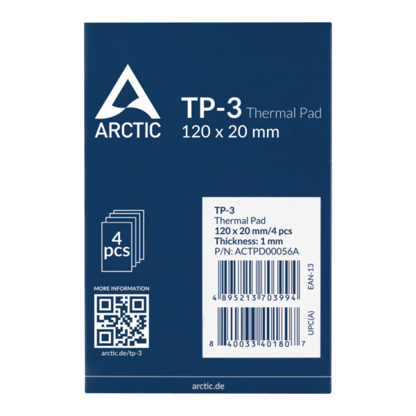 ARCTIC TP-3 Premium Performance Thermal Pad 120 x 20 mm, 1 mm ARCTIC TP-3 Premium Performance Thermal Pad 120 x 20 mm, 1 mm