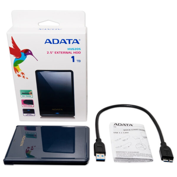 ADATA HV620S external hard drive 1 TB 2.5" Micro-USB B 3.2 Gen 1 (3.1 ADATA HV620S external hard drive 1 TB 2.5" Micro-USB B 3.2 Gen 1 (3.1
