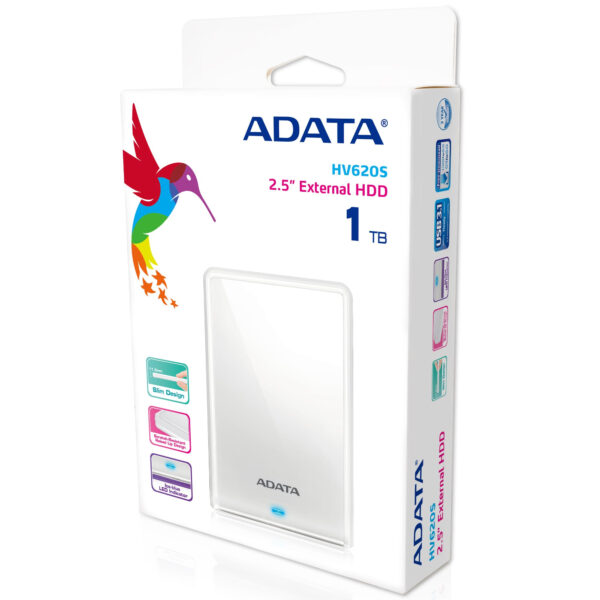 ADATA AHV620S-1TU3-CWH external hard drive 1 TB 2.5" Micro-USB B 3.2 ADATA HV620S external hard drive 2 TB 2.5" Micro-USB B 3.2 Gen 1 (3.1