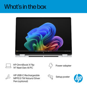 HP OmniBook X FlipNGAI 14-fm0001na Copilot+ PC Intel Core Ultra 7 14-FM0001NA U7-256V 16GB 1TB SLV