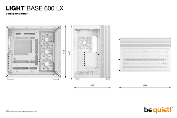 be quiet! LIGHT BASE 600 LX White Midi Tower be quiet! LIGHT BASE 600 LX White Midi Tower