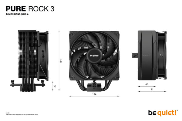 be quiet! Pure Rock 3 Black Processor Air cooler 12 cm 1 pc(s) be quiet! Pure Rock 3 Black Processor Air cooler 12 cm 1 pc(s)