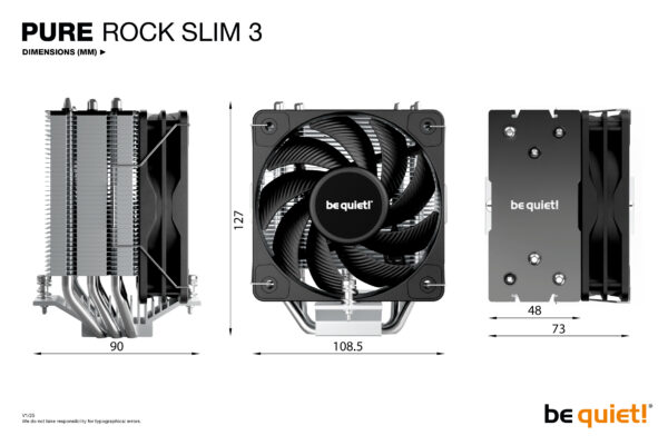 be quiet! Pure Rock Slim 3 Processor Air cooler 10 cm Silver 1 pc(s) be quiet! Pure Rock Slim 3 Processor Air cooler 10 cm Silver 1 pc(s)