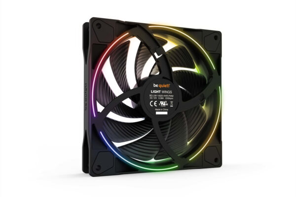 be quiet! Light Wings 140mm ARGB PWM High Speed Fan Black 3 Pack be quiet! Light Wings 140mm ARGB PWM High Speed Fan Black 3 Pack