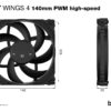 be quiet! SILENT WINGS 4 | 140mm PWM Computer case Fan 14 cm Black 1