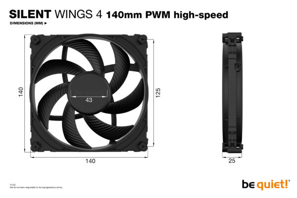 be quiet! SILENT WINGS 4 | 140mm PWM Computer case Fan 14 cm Black 1