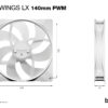 be quiet! LIGHT WINGS LX 140mm PWM 3-Pack White Computer case Fan 14 be quiet! LIGHT WINGS LX 140mm PWM 3-Pack White Computer case Fan 14