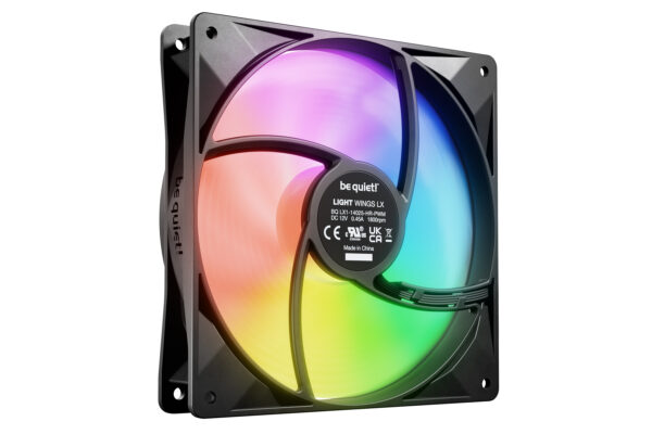 be quiet! LIGHT WINGS LX 140mm PWM High Speed 3-Pack Black Computer