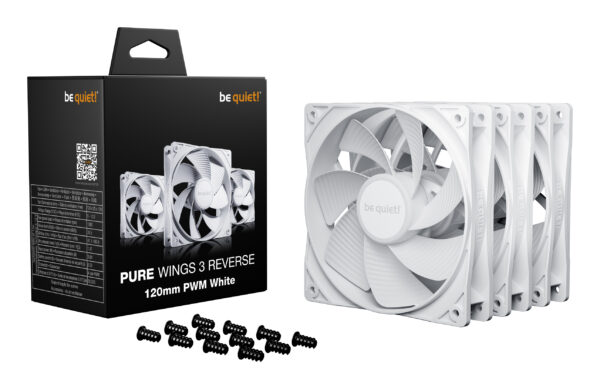 be quiet! Pure Wings 3 120mm | PWM Reverse White Triple-Pack Computer be quiet! Pure Wings 3 120mm | PWM Reverse White Triple-Pack Computer