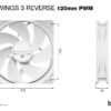be quiet! Pure Wings 3 120mm | PWM Reverse White Triple-Pack Computer be quiet! Pure Wings 3 120mm | PWM Reverse White Triple-Pack Computer