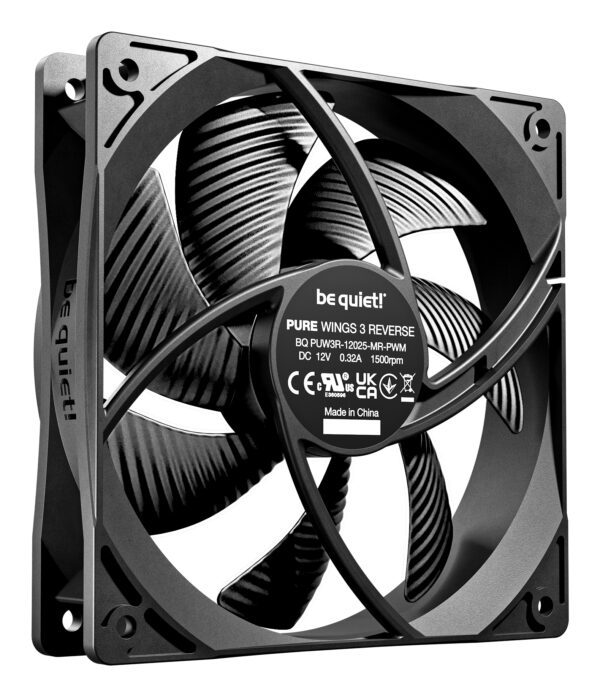 be quiet! Pure Wings 3 120mm | PWM Reverse Triple-Pack Computer case be quiet! Pure Wings 3 120mm | PWM Reverse White Triple-Pack Computer