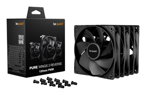 be quiet! Pure Wings 3 120mm | PWM Reverse Triple-Pack Computer case be quiet! Pure Wings 3 120mm | PWM Reverse Triple-Pack Computer case