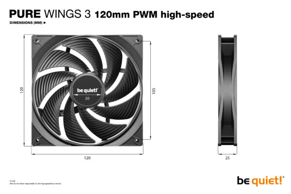 be quiet! Pure Wings 3 120mm | PWM high-speed Triple Pack Computer be quiet! Pure Wings 3 120mm | PWM high-speed Triple Pack Computer