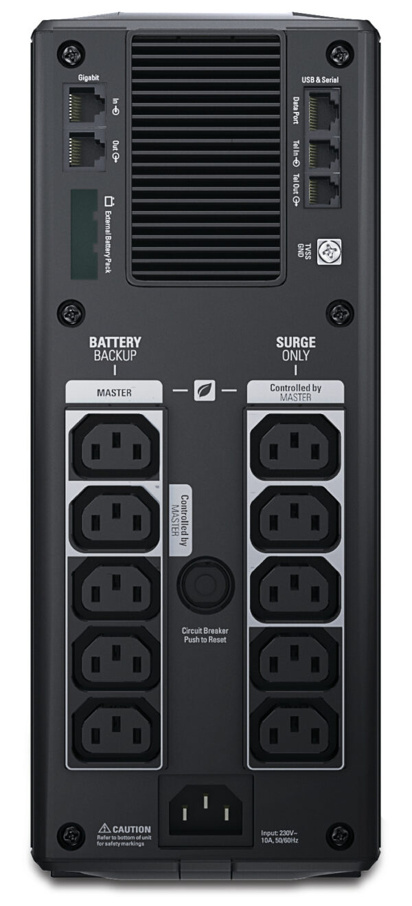 APC Back-UPS Pro, 1500VA/865W, Tower, 230V, 10x IEC C13 outlets, AVR, APC Back-UPS Pro, 1500VA/865W, Tower, 230V, 10x IEC C13 outlets, AVR, LCD, User Replaceable Battery