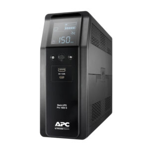 APC Back-UPS Pro, 1600VA/960W, Tower, 230V, 8x IEC C13 outlets, Sine APC Back-UPS Pro, 1600VA/960W, Tower, 230V, 8x IEC C13 outlets, Sine Wave, AVR, USB Type A + C ports, LCD, User Replaceable Battery