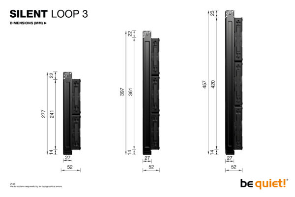 be quiet! Silent Loop 3 240 mm Processor All-in-one liquid cooler 12