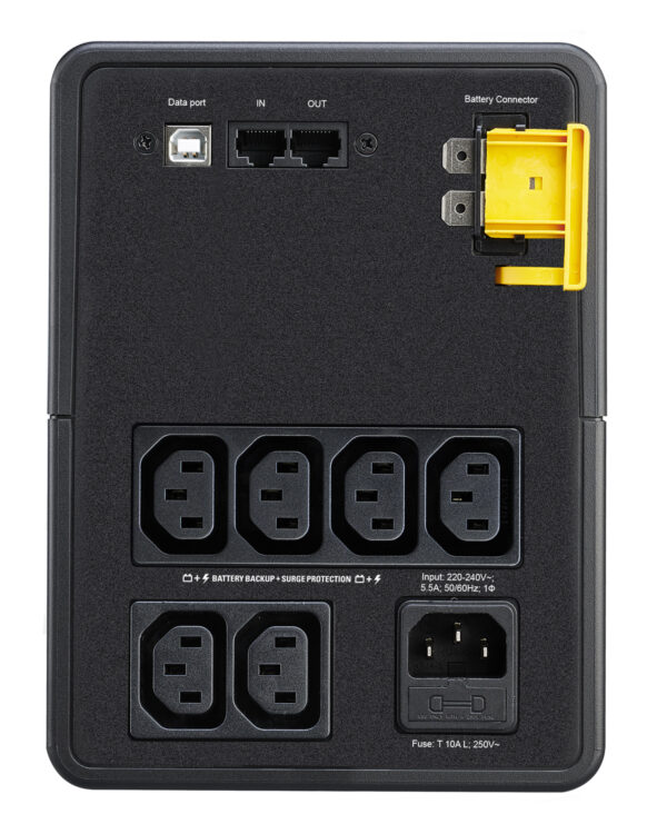 APC Back-UPS, 1200VA, Tower, 230V, 6x IEC C13 outlets, AVR APC Back-UPS, 1200VA, Tower, 230V, 4x CEE 7/7 Schuko outlets, AVR