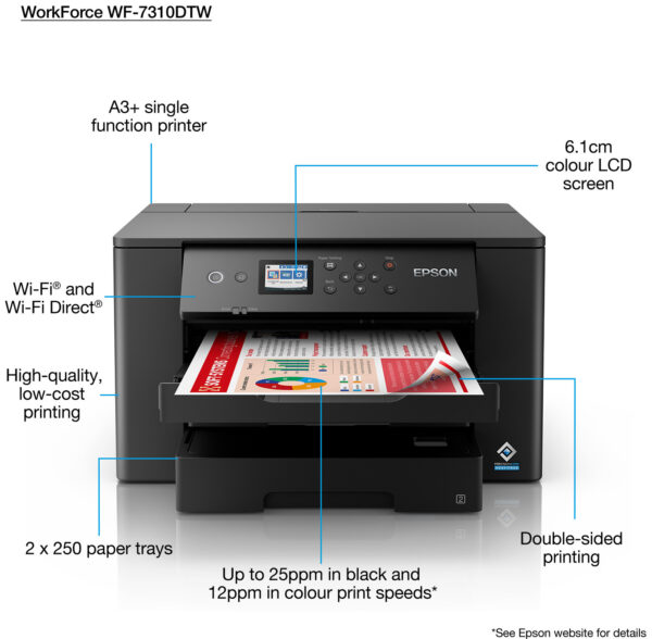 Epson WorkForce WF-7310DTW inkjet printer Colour 4800 x 2400 DPI A3+