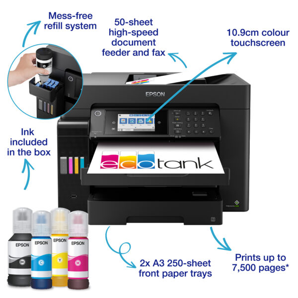 Epson EcoTank ET-16655 Inkjet A3 4800 x 1200 DPI 32 ppm Wi-Fi